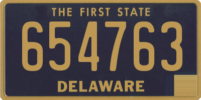 DE license plate 654763