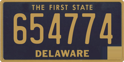 DE license plate 654774