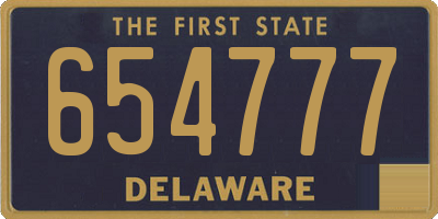DE license plate 654777
