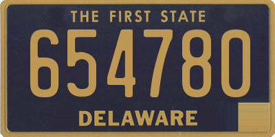 DE license plate 654780