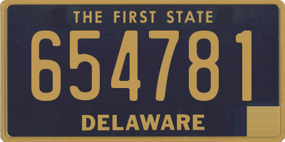 DE license plate 654781