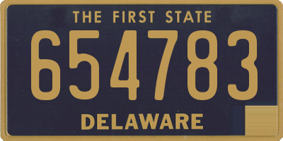 DE license plate 654783