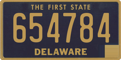 DE license plate 654784