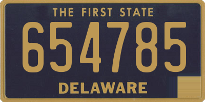 DE license plate 654785