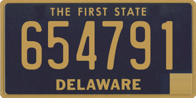 DE license plate 654791