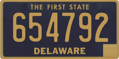DE license plate 654792