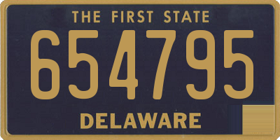 DE license plate 654795