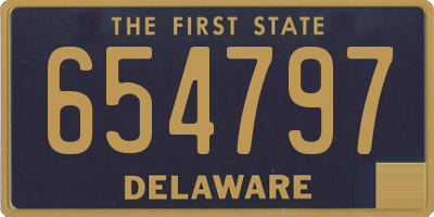 DE license plate 654797