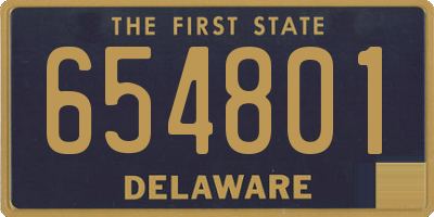 DE license plate 654801