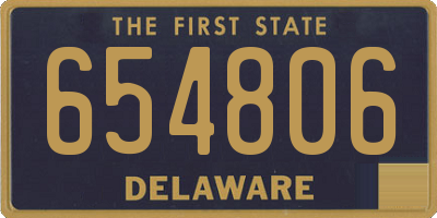 DE license plate 654806