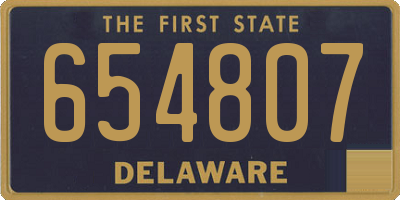 DE license plate 654807