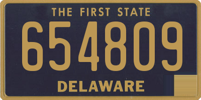 DE license plate 654809