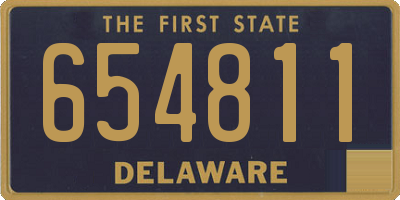 DE license plate 654811