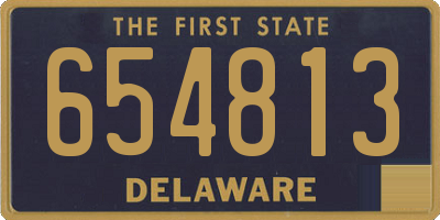 DE license plate 654813