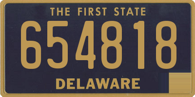 DE license plate 654818
