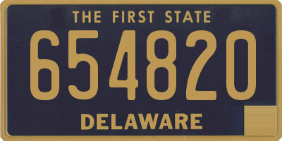 DE license plate 654820