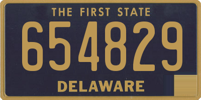 DE license plate 654829