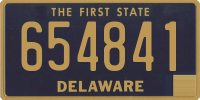 DE license plate 654841