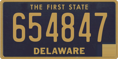 DE license plate 654847