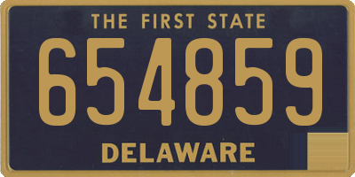 DE license plate 654859