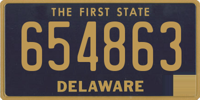 DE license plate 654863