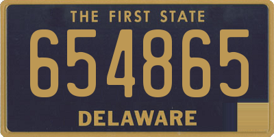 DE license plate 654865
