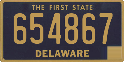 DE license plate 654867