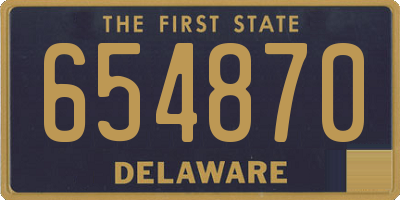 DE license plate 654870