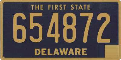 DE license plate 654872
