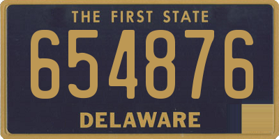 DE license plate 654876