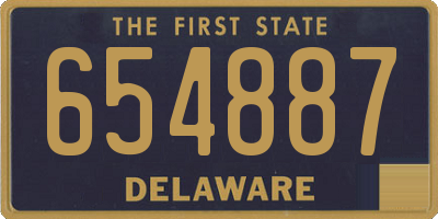 DE license plate 654887