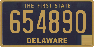 DE license plate 654890