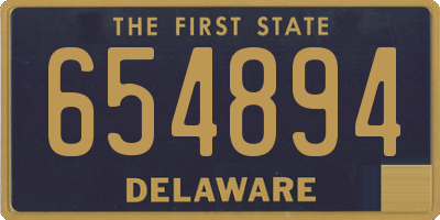 DE license plate 654894