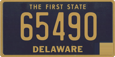 DE license plate 65490