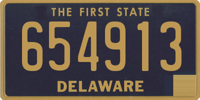 DE license plate 654913