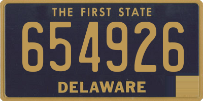 DE license plate 654926