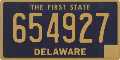 DE license plate 654927