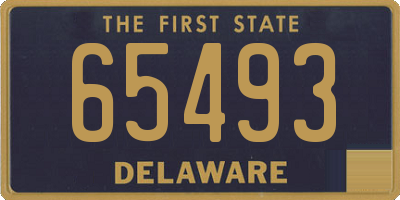 DE license plate 65493