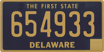 DE license plate 654933