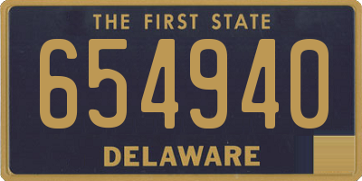 DE license plate 654940