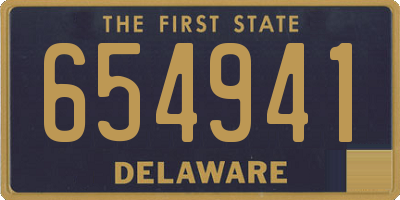 DE license plate 654941