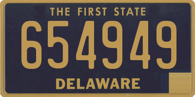 DE license plate 654949