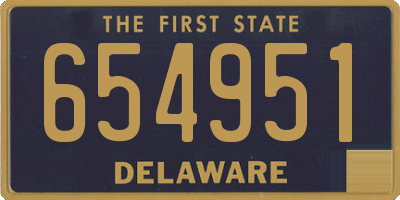 DE license plate 654951