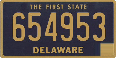 DE license plate 654953