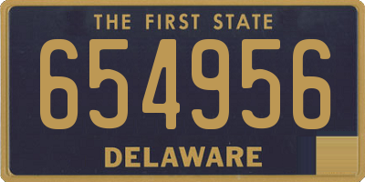 DE license plate 654956