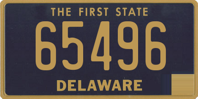 DE license plate 65496