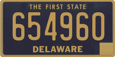 DE license plate 654960