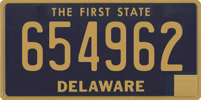 DE license plate 654962