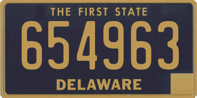 DE license plate 654963