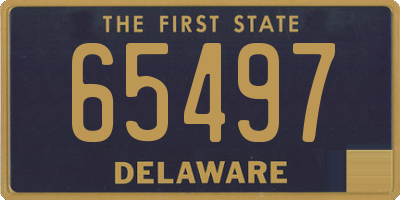 DE license plate 65497